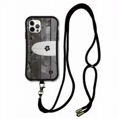 [iPhone14 Plus] スマホショルダー付 iPhone16 Plus i-coronケース アイフォン 15 Plus 14 Pro Max 13 12 11 スマホケース 耐衝撃 カバー 背面保護 ウッド サーフボード グレー