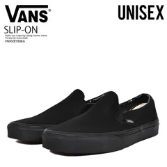 [レディース サイズ] VANS (ヴァンズ) Classic Slip-On (クラシック スリッポン) バンズ ローカット スニーカー シューズ タウンユース 普段使い カジュアル ストリート スケーター (ブラック/ブラック) VN000EYEBKA
