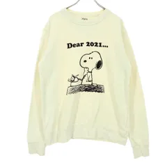 ZARA ザラ ピーナッツ キャラクタープリントプリント 長袖 トレーナー S アイボリー スヌーピー レディース 古着