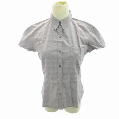 ラルフローレン RALPH LAUREN シャツ ブラウス チェック 半袖 9 グレー /HO