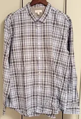 Calvin Klein ブルーチェックシャツ XL