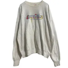 Hanes ロゴスウェット トレーナー XL アイボリー ヘインズ 刺繍 プルオーバー エンジェル ビッグサイズ 古着卸 アメリカ仕入 a701-5096のサムネイル