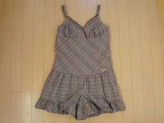 メゾピアノ ジュニア メゾピアノジュニア mezzo piano junior アウトレット 子供服 女の子 L 160cm ワンピース ノースリーブ チェック 茶 ピンク 春 秋 ★4 ガールズ 女児 キッズ ジュニア 【中古】 リサイクル