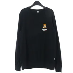 モスキーノ MOSCHINO TEDDY LOGO ワンポイントロゴ プリントTシャツ 長袖カットソー L ブラック 黒のサムネイル