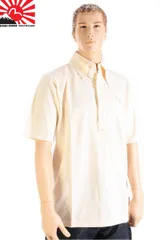 EVISU JAPAN EG-10048 B.D POLO 限定フェアウェイ ボタンダウン ポロシャツ フロント １８ボールワンポイント 半袖ポロシャツ エヴィスジーンズ エヴィスポロシャツ ポロ 半袖 鹿の子 刺繍マーク トレードマーク デッドストック 新品