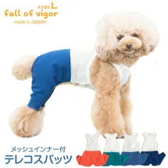 【新品】『DSサイズ』伸びて 着せやすい メッシュ インナー付 テレコ スパッツ ダックス 小型犬用
