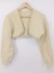 ◇ me+em select ボタンレス 長袖 ニット カーディガン サイズF ベージュ レディース E  【1303240025796】