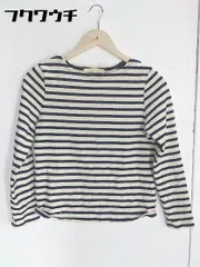 ◇ IENA SLOBE イエナスローブ ボーダー 長袖 Tシャツ カットソー ベージュ ネイビー レディース 【1002800404704】