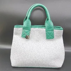 ◇ ⊇ PICONE ピッコーネ ハンドバッグ グレー グリーン レディース E  【1504240004167】