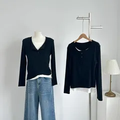 Tシャツ レディース 長袖tシャツ トップス 特別な設計 tシャツ カットソー 重ね着風 カジュアル おしゃれ 大きいサイズ 体型カバー 通勤 zfy165zfy165