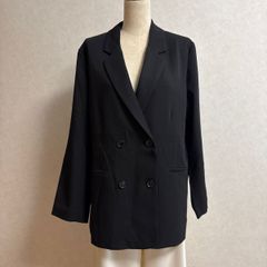 極美品✨23区 コットンリネンストレッチダブルブレスト ジャケット 黒 