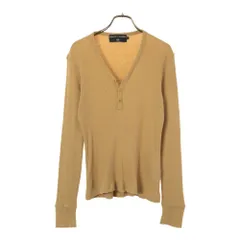 ラルフローレン 日本製 長袖 リブ ニット L ベージュ RALPH LAUREN Vネック レディース 古着 【240428】 メール便可