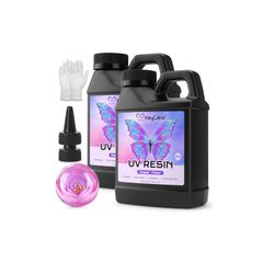 HeyClear UVレジン液-1000g大容量,超透明感/高い硬度/黄変しません/迅速に硬化可能，初心者に適しているDIYはジュエリー制作やハンドメイド装飾品、注型成型、コーティングに です 0