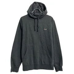 FILA ロゴスウェット パーカー フィラ S ダークグレー プルオーバー 裏起毛 古着卸 アメリカ仕入 a611-6998のサムネイル
