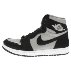 NIKE (ナイキ) WMNS AIR JORDAN 1 RETRO HI OG ウィメンズ エアジョーダン1 レトロ ハイ オージー ハイカットスニーカーシューズ US9.5/26.5cm グレー/ブラック DZ2523-001