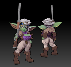 Twin Goddess | Quinn the Goblin 2 | ゴブリン ３Dプリントミニチュア TRPG