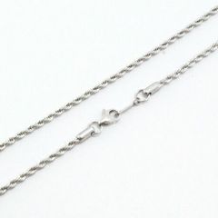 ヴィンテージ イタリアンシルバー925 ロープチェーンネックレス5.1g 