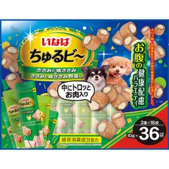 （まとめ買い）いなばペットフード ちゅるビ～ お腹の健康配慮バラエティ 10g×36袋 犬用おやつ 【×3セット】