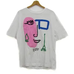 ザラ 半袖Ｔシャツ トップス アート グラフィックT レディース Lサイズ 白×ピンク ZARA 【中古】