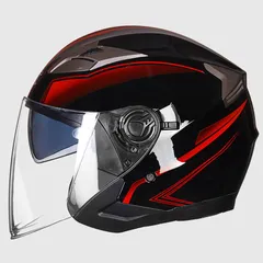 の販売新作　GXT　ハーフヘルメット　ハーレーヘルメット　カーボンファイバー　炭繊維柄　DOT安全認証　良質帽体　悪夢 Lサイズ