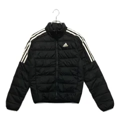 中古 レディース アディダスゴルフ adidas GOLF ダウンジャケット S 黒 ブラック 長袖フルジップ