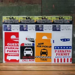 PARKING PERMIT Hang tag ＆ Stucker パーキング パーミット ステッカー シール A