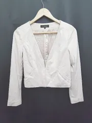 ◇ rienda リエンダ スウェード調 フロントホック 長袖 ノーカラー ジャケット サイズS ライトピンク レディース P  【1402160008558】