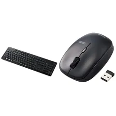 【迅速発送】【セット買い】エレコム ワイヤレス フルキーボード 静音設計 抗菌 ブラック TK-FDM116SKTBK & ワイヤレスマウス M-BL21DBSKBK 静音 抗菌 5ボタン 3段階ポインタ速度可変 ブラック