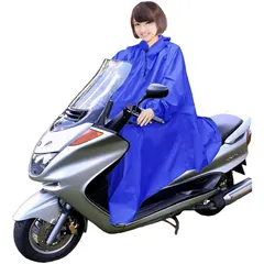 [ヴェロ クオーレ] 男女兼用 バイク 自転車 スクーター 用 レインコート ポンチョ 防水 フリーサイズ 雨具 雨合羽 カッパ 屋外作業 アウトドア (01.ネイビーブルー)