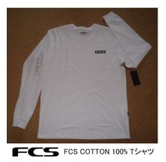 送料無料▲FCS COTTON 100% 長袖Tシャツ　S（日本サイズM・白　(新品)