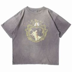 美品 22SS セントマイケル SAINTMICHAEL "NEVER BEE ALONE" Tシャツ カットソー 半袖 プリント ロゴ ヴィンテージ ユーズド 加工 SM-S22-0000-010 サイズXL 黒 ブラック メンズのサムネイル