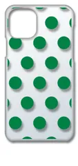 【新品未使用】iPhone11 Pro アイフォン11プロ クリア ハードケース ドット柄 水玉 (ダークグリーン) スマホケース カバー cl-iphone11pro-dotsmall-12