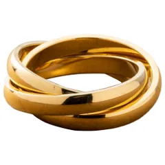 【ゴールド × 15号】[Cream dot. クリームドット公式] リング 指輪 レディースステンレス製 金属アレルギー つけっぱなし サージカルステンレス トリプルリング バイカラー 3連 3重 大きいサイズ