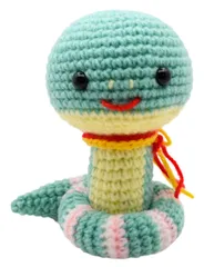 NASKA あみぐるみキット へびのジャミ― (ポップフルーツ 並太 使用) サイズ約 高さ16.5cm デザイン いちかわみゆき MI-24
