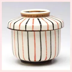 （３Ｐセット）瀬戸焼　二色十草（紅）　むし碗　※陶器,民芸品,工芸品,贈り物,定番,高級感,レトロモダン,かわいい,和食器,おしゃれ,伝統柄,和柄,模様,日本料理,茶碗蒸し,蓋,フタ,お碗,煮物,小鉢　◎2セット目以上大幅値引き対象商品♪