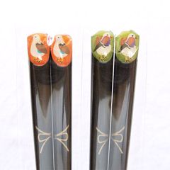 箸 23cm 21cm オシドリ 若狭塗 日本製 鴛鴦 夫婦箸