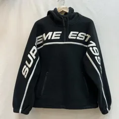Supreme Polartec ブラックハーフジップフーディ Supreme シュプリーム Polartec Facemask Half Zip Hooded