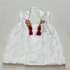 七五三3歳正絹中綿無しの被布（ミルキーホワイト小花柄入り） - メルカリ