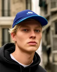 NIKE(ナイキ) 珍しい ヴィンテージ ヘリテイジ 86 ネイビー/スカイブルー クラシック 野球 ボールキャップ 帽子