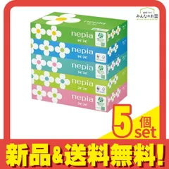 ネピア ネピネピティシュ ボックスティッシュ 300枚(150組)× 5箱パック 5個セット まとめ売り