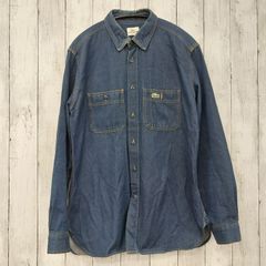 【 LACOSTE 】ラコステ ワンポイント刺繍 デニムシャツ ブルー 39