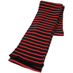SAINT LAURENT PARIS サンローラン パリ 15AW ボーダーマフラー  レッド×ブラック -