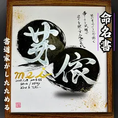 【フルコースバージョン】売れっ子書道家が手書きでしたためるかっこいい命名書 色紙銀文字