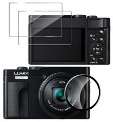 【在庫処分】強化ガラス 液晶保護フィル スクリーン 液晶保護 リと傷を防ぐ 気泡レス キズ防止 防汚 高透過率 耐衝撃 強化ガラス【JIAYJP】9H高硬度 LUMIX LUMIX DC-TZ99 DC-TZ99 カメラフィルム 用アクセサリー 【2枚+1枚】