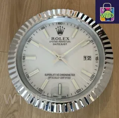 海外販促用　ROLEX ロレックス　デイトジャスト大型掛け時計　シルバー-WTO輸入1
