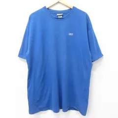 XL/古着 リーボック 半袖 ビンテージ Tシャツ メンズ 00s ワンポイントロゴ 大きいサイズ コットン クルーネック 青 ブルー 24jul09 中古
