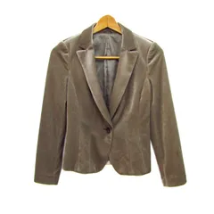 アナイ テーラードジャケット アウター ベロア調 レディース 38サイズ ベージュ ANAYI 【中古】