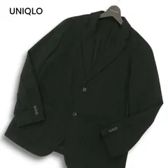 23SS★ UNIQLO ユニクロ 通年★ コンフォート 2B テーラード ジャケット Sz.XL メンズ 黒 大きいサイズ