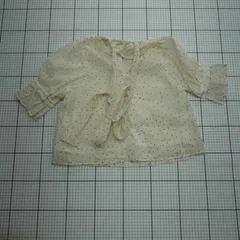 ◇ ⊂ ナイスクラップ 水玉模様 半袖 半袖シャツブラウス サイズF ベージュ系 レディース E  【1509190011937】