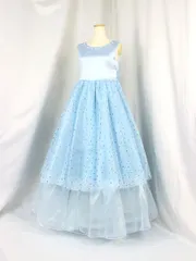 新品未使用☆ゆめりすと　子ども用ドレス　 サイズ7 120 水色と黄色のドレス 新品未使用☆ゆめりすと 子ども用ドレス サイズ7 120 水色と黄色